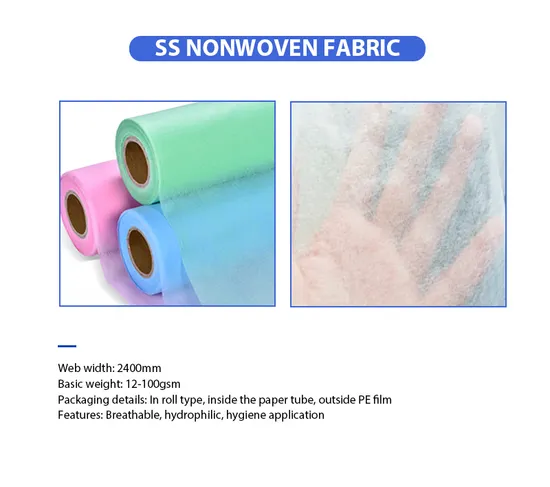 Customized Width and Grams Spunbond Polypropylene Spunlace Nonwoven PP Non Woven Fabric
